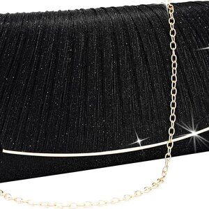 Glitter Clutch Purses for Women Evening Bag Flap Envelope Handbags Formal Weddin